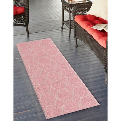 Unique Loom Trellis Frieze Geometric Trellis Indoor Woven Area Rug