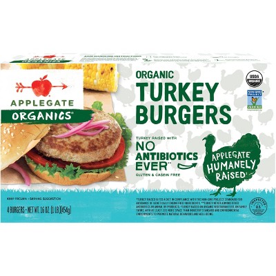 Applegate Organic Turkey Burger - Frozen - 16oz/4pk