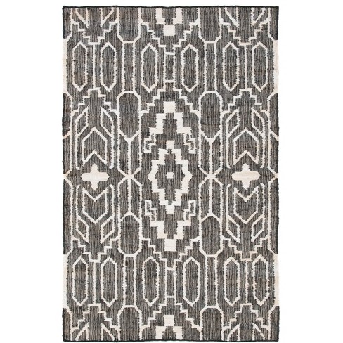 Natural Fiber Nfb750 Hand Woven Area Rug - Black/ivory - 5'x8 ...