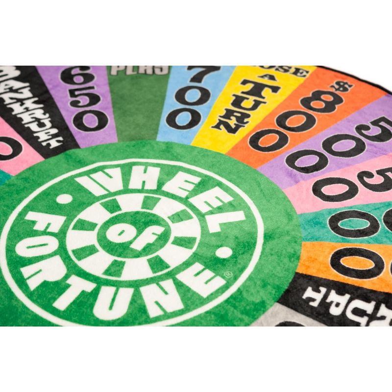 Just Funky Wheel Of Fortune Game Show Spin Wheel Fleece Throw Blanket | Measures 59 Inches, 4 of 8