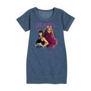 - Monster High - Creeperific Graphic Short Sleeve Fleece Dress - 1 of 4