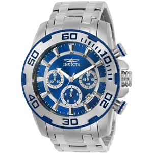Invicta 22319 Men's Pro Diver Chronograph Blue Dial Stainless Steel Bracelet Quartz Watch - 1 of 3