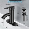 Attop Black Single Hole Bathroom Faucet Black Vanity Faucet for Bathroom Sink 1 Hole or 3 Hole for Modern RV Sink with Pop-up Drain and Deck - 2 of 4