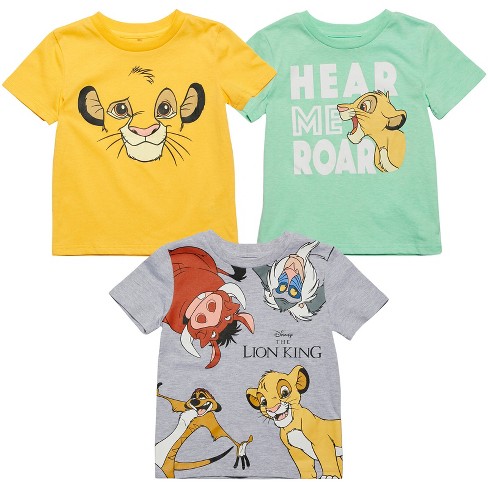 Disney Lion Guard Lion King Simba Timon Pumbaa Rafiki 3 Pack T-shirts ...