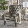 GDFStudio Wilkes Modern Velvet Upholstered Tufted Club Chair with Nailhead Accents - 2 of 4