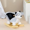 Qaba Baby Rocking Horse, Husky Themed Rocking Animal for Children, Plush Animal Rocker Ride On Toy for Kids 18-36 Months with Wooden Base, Seat Belt - 2 of 4