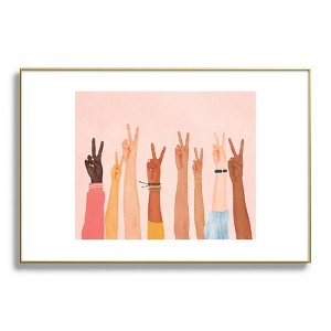 Nadja Peace Metal Framed Art Print - Deny Designs - 1 of 4