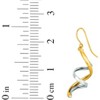 14k Two-Tone Gold 25mm Swirl Drop Earrings - 3 of 3