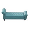NicBex 64.5 Inch Storage Ottoman Bench Modern Nails Button Tufted Velvet Bench with Unique Arms for Living Room, Bedroom, Entryway - 4 of 4