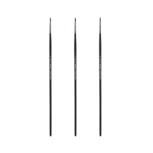 Black Swan Synthetic Red Sable Round Paint Brushes Sets of 2 -  Professional Quality Long Handle Paint Brushes for Oil, Heavy Body Media and Acrylic - - 1 of 4