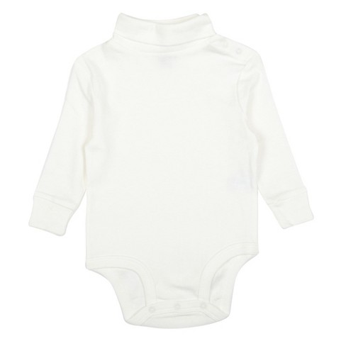 Leveret Baby Turtleneck Bodysuit Cotton Off White 12 Month : Target