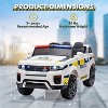 coucheta 12V Kids Ride On Police Car Electric Toy Truck with Remote Control, Police Vehicles with LED Lights & Music and Intercom, Battery Powered - 2 of 4