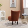 Living Room Chairs, Armless Accent Chair with Rubber Wooden Legs Modern Upholstered Corner Side Chair for Living Room, Bedroom, Office, Hotel - 4 of 4