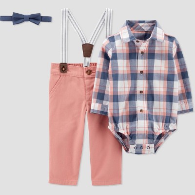 Image of Carter's Just One You® Baby Boys' Bowtie Top & Bottom Set - Pink 6M