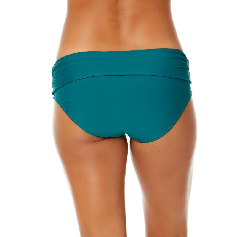 Anne Cole - Women's Side Shirred High Waist Bikini Bottom, 2 of 3