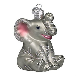 Old World Christmas Glass Blown Ornament for Christmas Tree, Little Elephant - 1 of 3