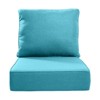 Buenhomino 6-inch Outdoor Cushion Set, 24"x24" Replacement Water Resistant Zippered Cushion for Chairs，8 Colors - 2 of 4