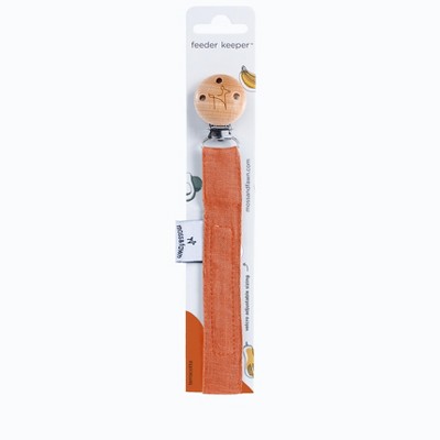 Moss and Fawn Linen Pacifier Clip