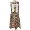 Handmade Christmas Patchwork Apron with Rudolph Cross Stitch – Perfect for Home or Restaurant - 2 of 4