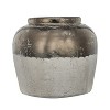 YONWAY Boho   Ceramic Vases for Flowers Plants, Unique Two-Toned Wide Mouth White Gold Vases for Centerpieces Home Decor Living Room Floor - 13x11in - 2 of 4