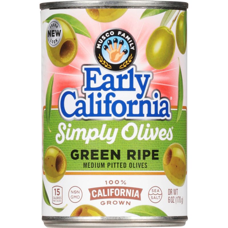 Early California Green Ripe Medium Pitted Olives - 6oz, 1 of 5