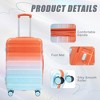 ChicFurnit Luggage 3 Piece Set with Combination Lock and Gradient Color for Travel, Multicolored, 19.69"*11.61"*30.51" - 4 of 4