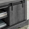 Airsurfer 41.3" Coffee Table with Storage and Sliding Door, Farmhouse Industrial Style with Adjustable Shelves, Rustic Living Room Table - 4 of 4