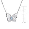 EVERLY JEWELRY | Sterling Silver 1/6ct TGW Marquise-Cut Sky Blue Topaz Butterfly Necklace, 17 inc - 2 of 4