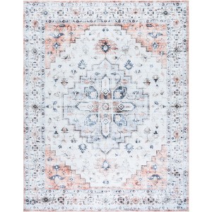 Martha Stewart Traditional MSRW109 Machine Washable Skid Resistant Power Loomed Indoor Rugs - 1 of 4