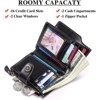 BEAFUP Wallet for Women - RFID Blocking Bifold Leather Wallet with 16 Card Slots & Zipper Pocket,Easy-to-Use - 2 of 4