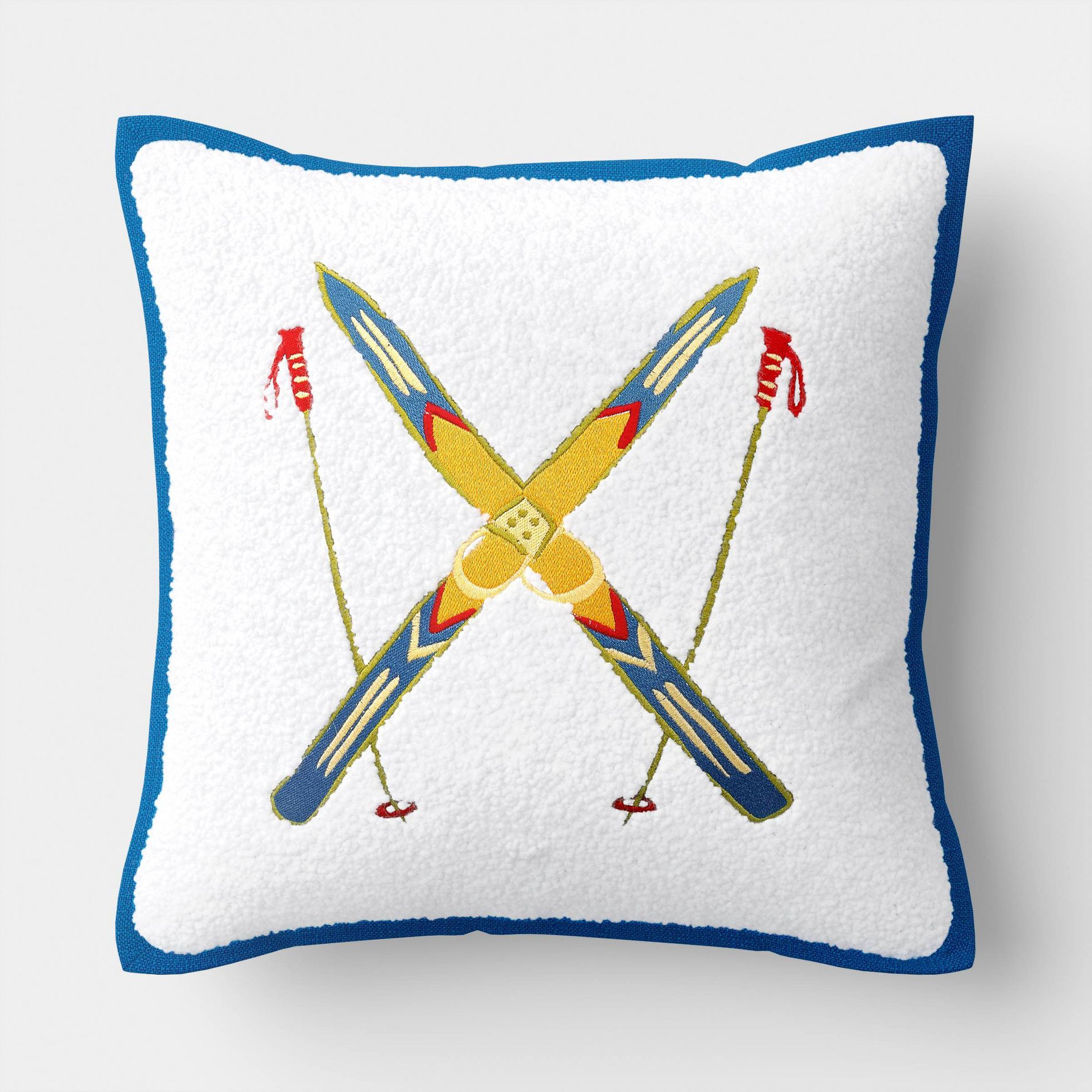 Square Skis Throw Pillow Ivory - Room Essentials™