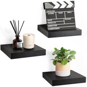 Sorbus Set of 3 Square 9 Inch Floating Shelves - for Living Room Decor, Bedroom, Bathroom Decor, Home & Kitchen - 1 of 4