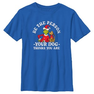 Boy's Dr. Seuss Grinch Christmas Be the Person T-Shirt - 1 of 4