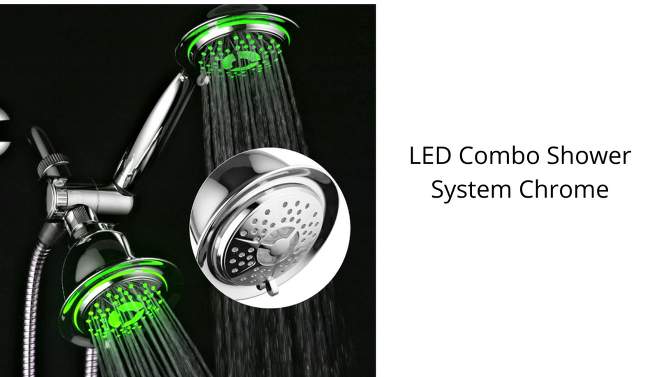 Led Combo Shower System Chrome - Dreamspa, 2 of 8, play video