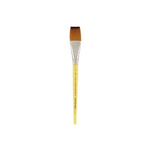 Creative Inspirations Dura-Handle Flat Short Handle Paint Brush - Solid Resin Handle, Synthetic Taklon Paint Brushes, Flat Brush for Oils, Acrylics, - 1 of 4