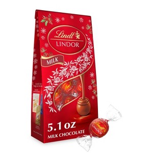 Lindt LINDOR Christmas Milk Chocolate Candy Truffles - 5.1oz - 1 of 4
