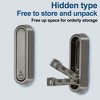 Unique Bargains 90° Foldable Coat Hook Invisible Perforated Fixed Wall - 3 of 4