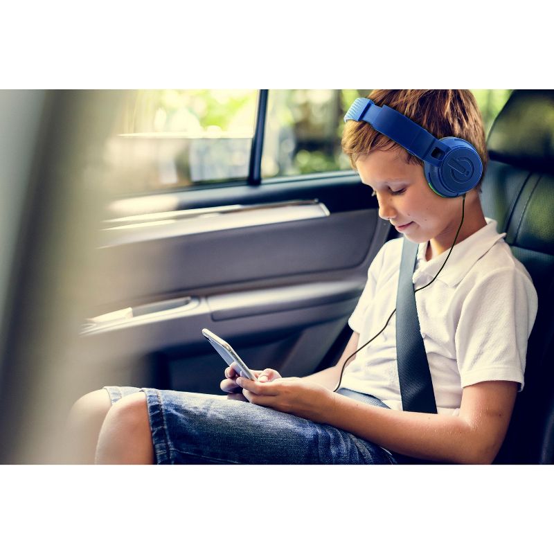 eKids Bluetooth Headphones for Kids, Over Ear Headphones for School, Home, or Travel – Blue (EK-B50B.EXv0), 4 of 6