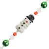 Crystal Lane DIY 7" Lampwork Glass Designer Holiday Christmas Bead Strand Craft Embellishment Snowman with Hat Black - 3 of 4