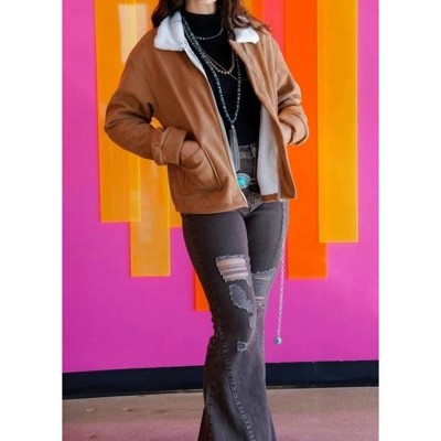 Women's Corduroy Fleece Lining Jacket - Lucky & Blessed