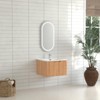 PexFix 24" Floating Bathroom Vanity with Sink Modern with Large Storage Space Wall Mounted Cabinet with Soft-Close Drawers in Walnut and Ceramic Basin - 3 of 4