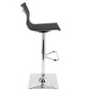 Contemporary Adjustable Swivel Barstool with Perforated Seat and Metal Frame for Kitchen or Home Bar - 2 of 4