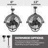 Honeywell Garage Ceiling Fan, Powerful 18 Inch 3 Speed Indoor Outdoor Mount Adjustable Height with Light Remote Control, Matte Black - 3 of 4
