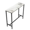 Tall Breakfast Bar Table Rectangle Pub Table Marble Top for Dining Room Coffee - 3 of 4