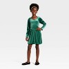 Girls' Long Sleeve Velour Dress - Cat & Jack™ - 3 of 3