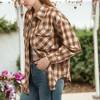 Anna-Kaci Women's Plaid Shacket Jacket Button Down Fall Shirts Coat - 4 of 4