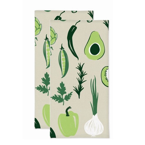 2pk Vegetable Print Kitchen Towel - MU Kitchen - image 1 of 3