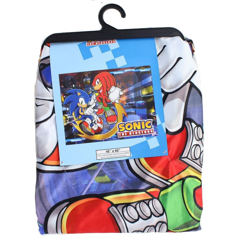 Great Eastern Entertainment Co. Sonic the Hedgehog Sonic & Knuckles 46x60 Inch Fleece Throw Blanket, 2 of 4