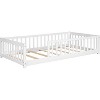 Acekool Twin Size Kids Floor Bed with Guard Rails, Montessori Style Low Bed Frame, Play Space, White, Easy Assembly - 3 of 4