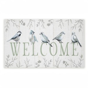 Stupell Industries Welcome Cottage Birds Entry Printed Outdoor Door Mat, design by Elizabeth Tyndall, 18"x30" - 1 of 4